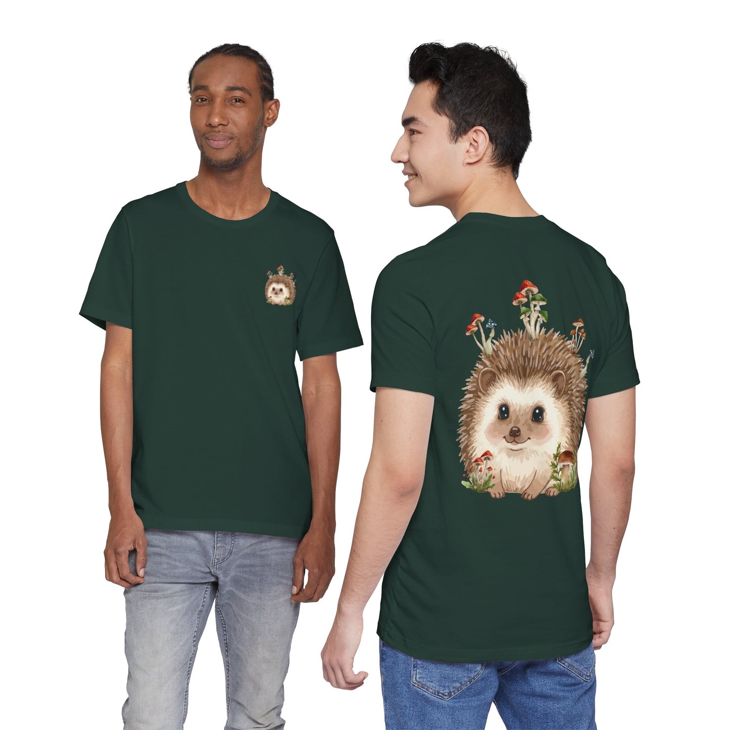 Hedgehog Mushroom Psychedelic Aniaml Graphic Tee