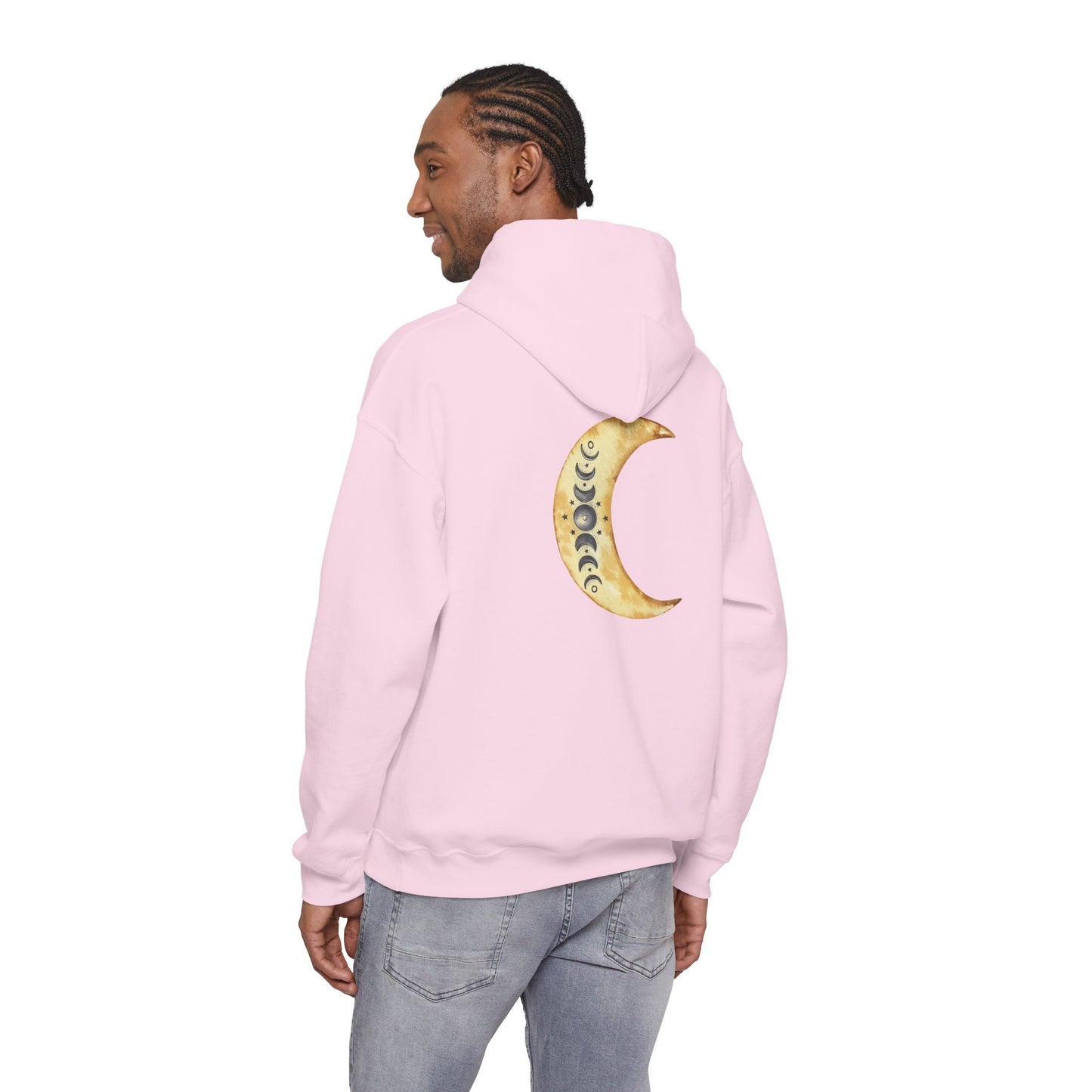Moon Phases Spiritual Graphic Hooded Sweatshirt