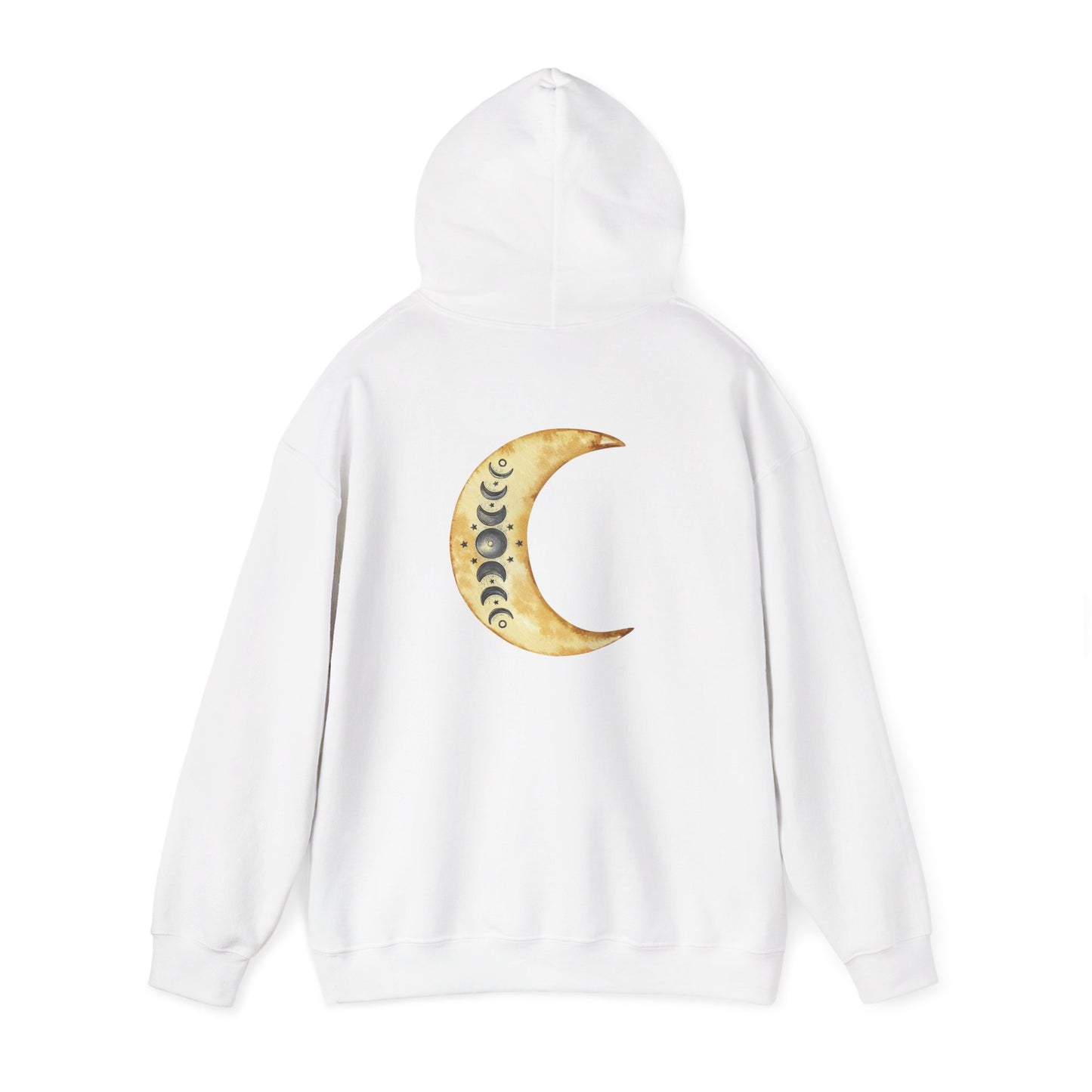 Moon Phases Spiritual Graphic Hooded Sweatshirt