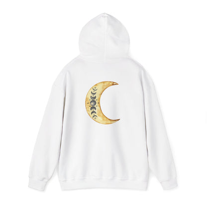 Moon Phases Spiritual Graphic Hooded Sweatshirt