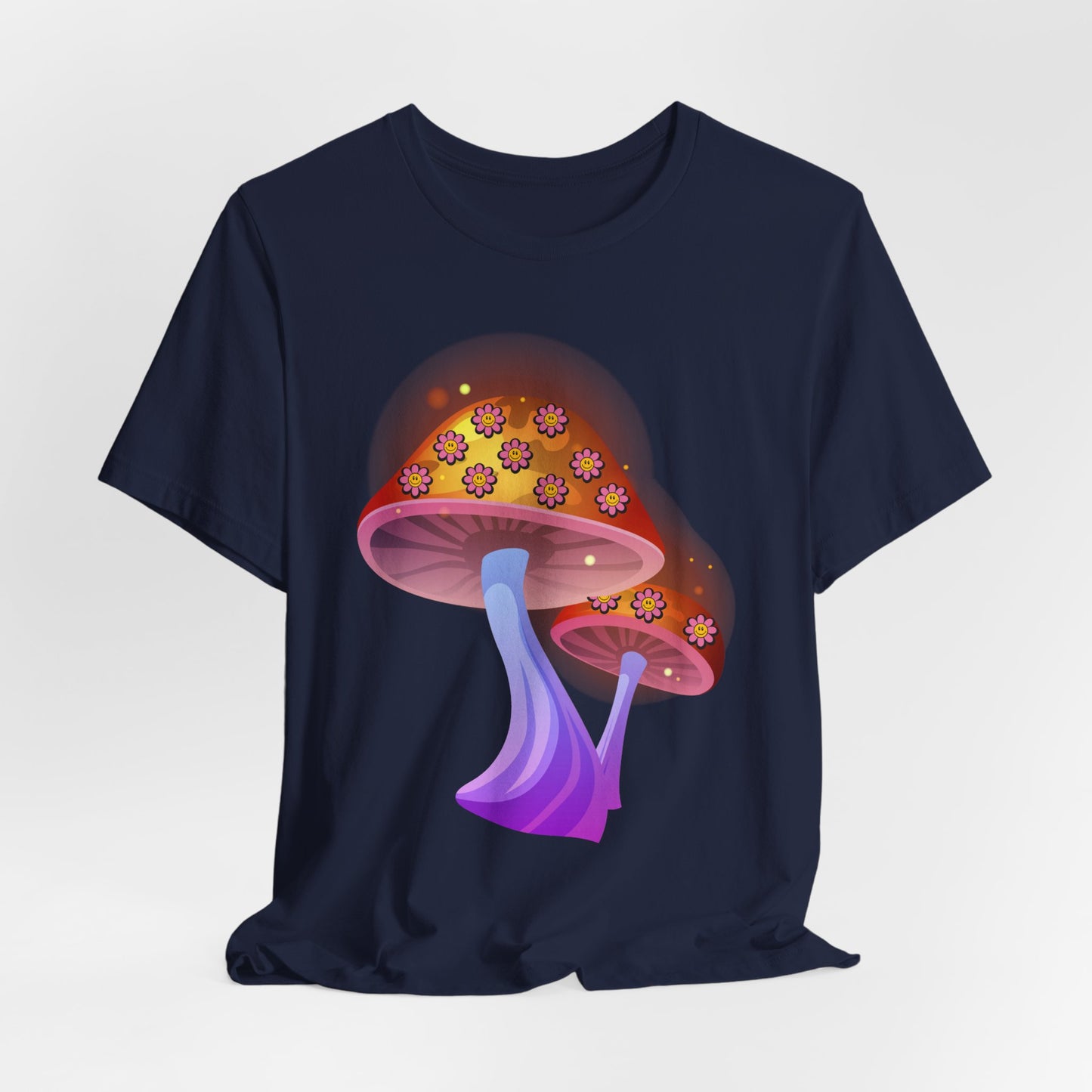 Smiley Mushroom Psychedelic Graphic Tee