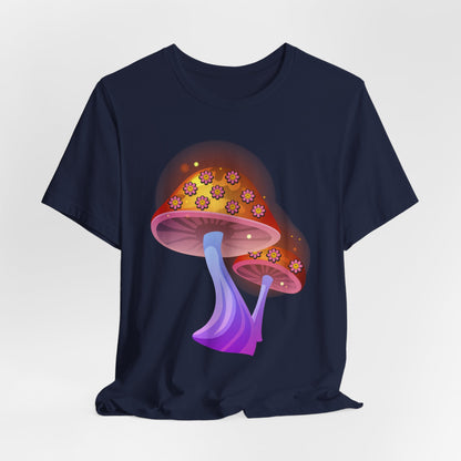 Smiley Mushroom Psychedelic Graphic Tee
