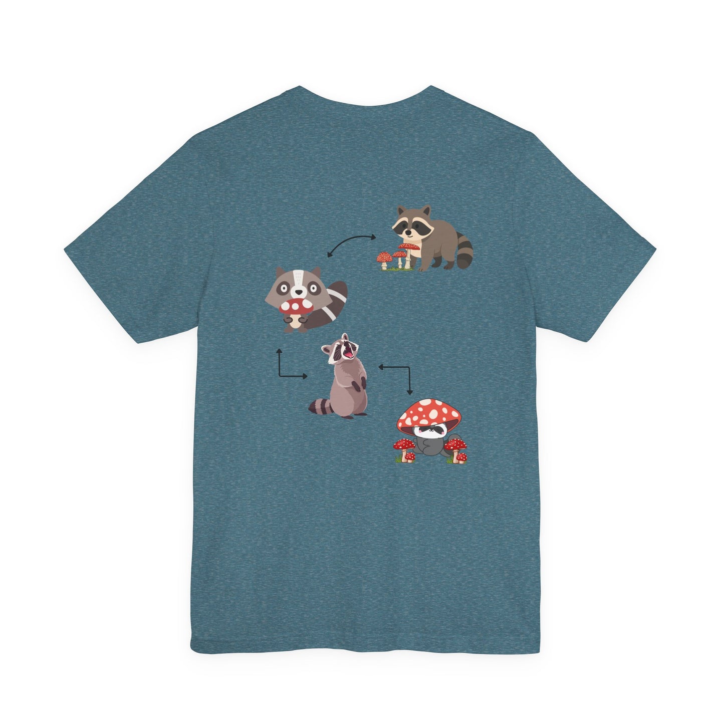 Raccoon Mushroom Psychedelic Animal Graphic Tee
