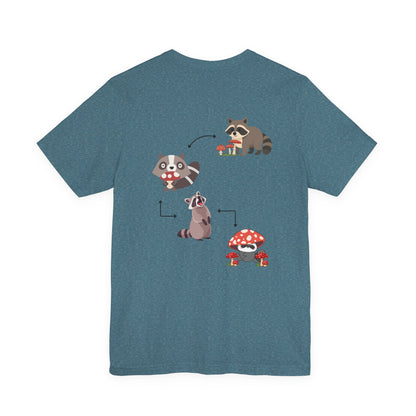 Raccoon Mushroom Psychedelic Animal Graphic Tee