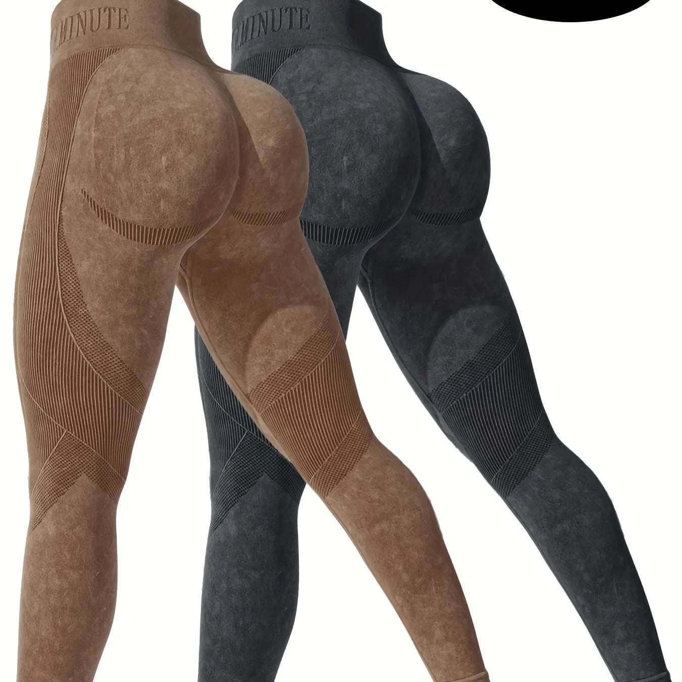 2 Pack Women's High Waisted Sexy Butt Lifting Seamless Leggings